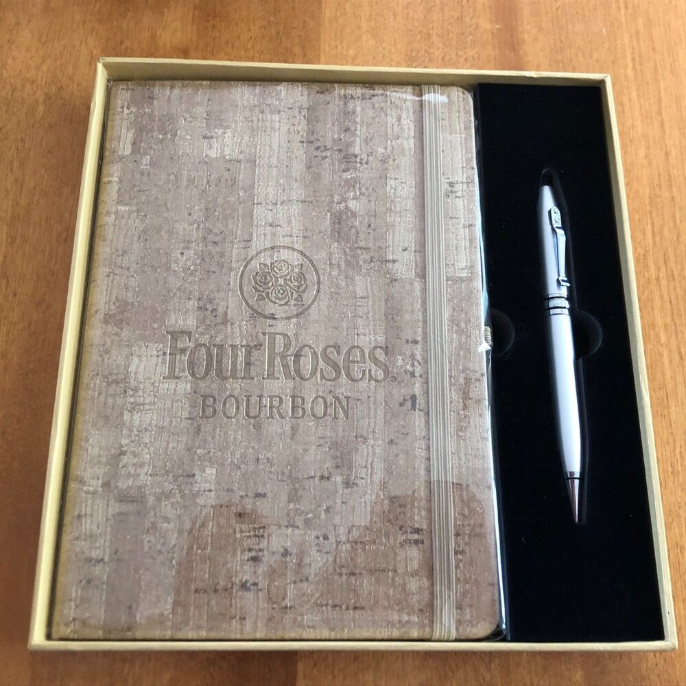 Four Roses Bourbon Notebook Journal & Pen Set KY GREAT GIFT NEW